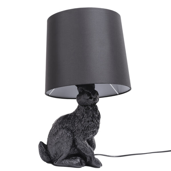 Czarna lampa stołowa RABBIT