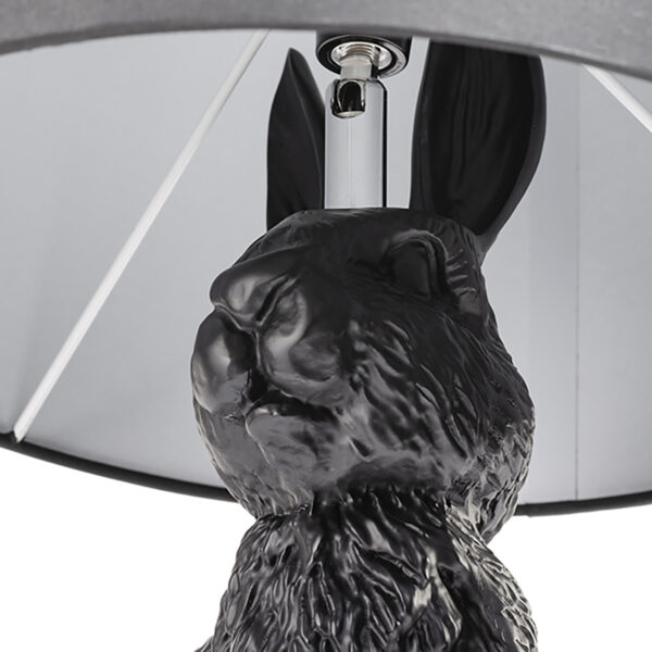 Czarna lampa stołowa RABBIT