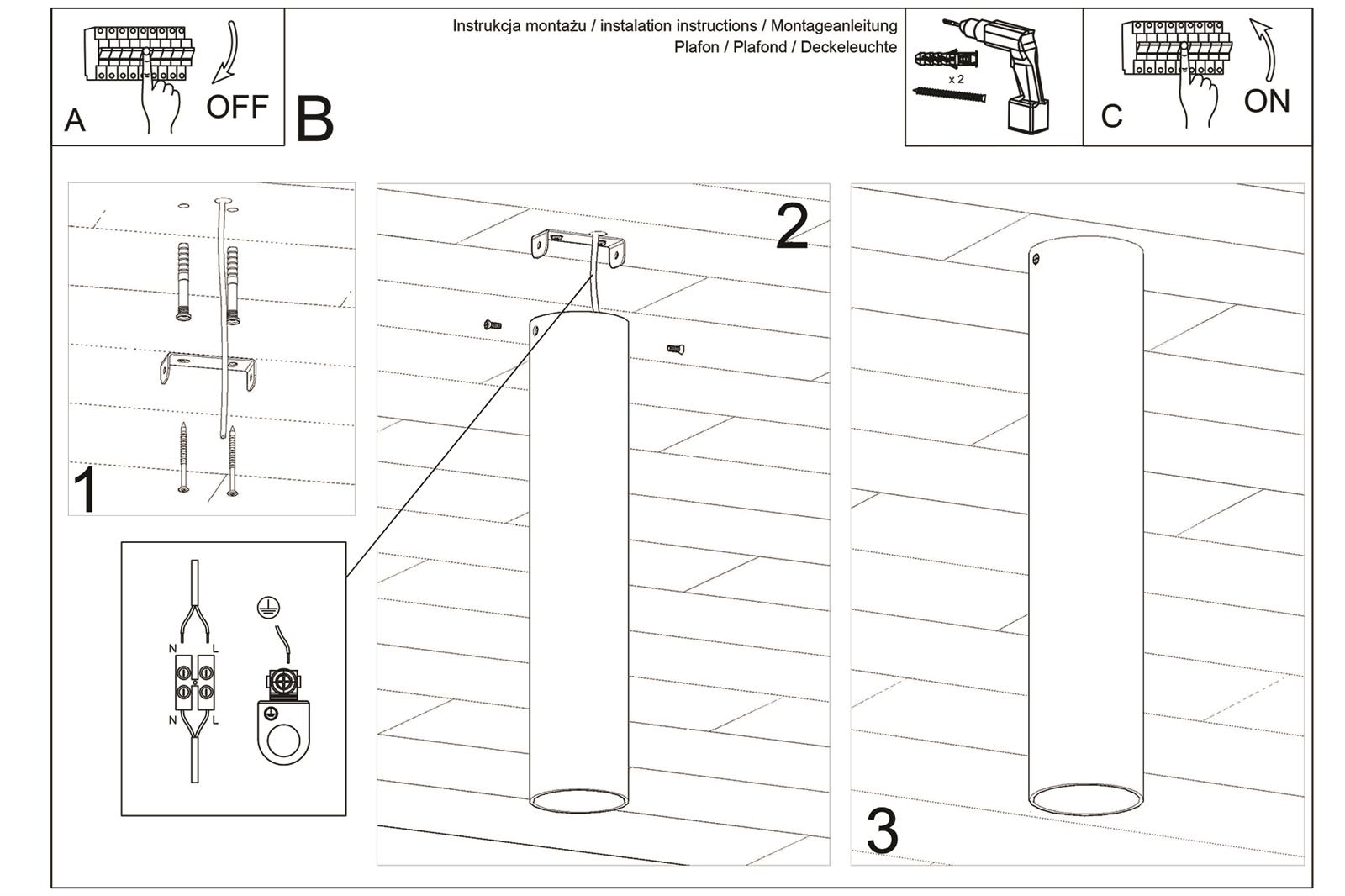 Plafon LAGOS 30 biały - obrazek 8