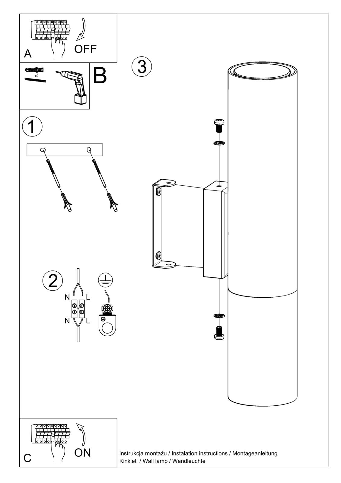 Kinkiet LOOPEZ czarny/złoty - obrazek 6