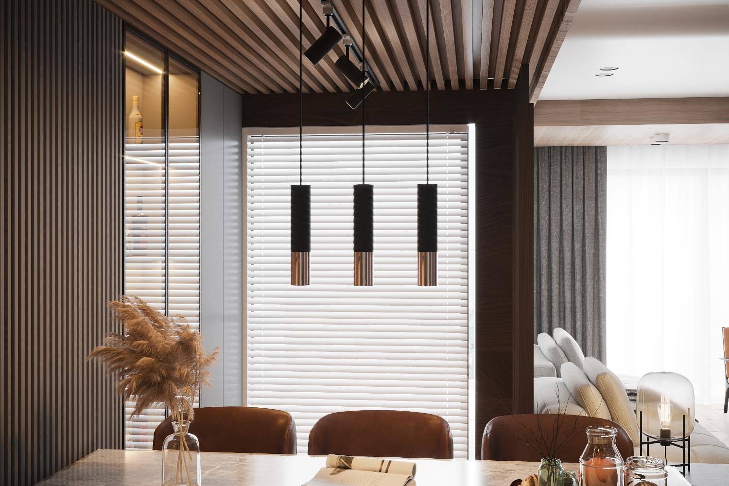 Lampa wisząca LOOPEZ 2 czarny/miedź - obrazek 8