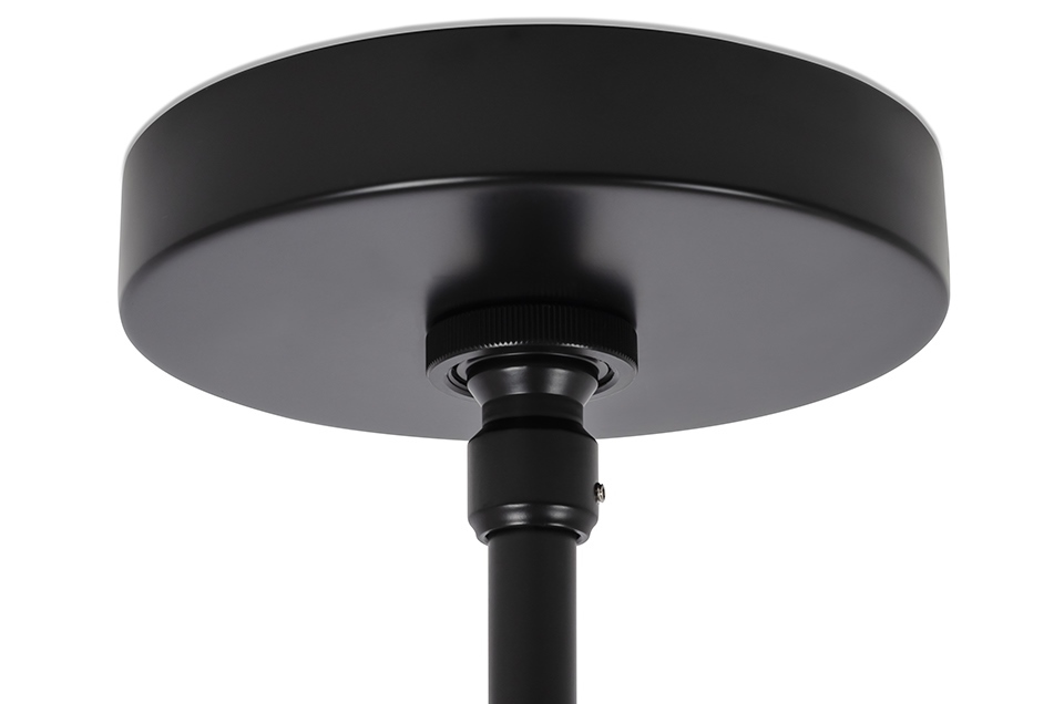 Lampa wisząca PLANETARIO 10 czarna - klosze dymione - obrazek 7