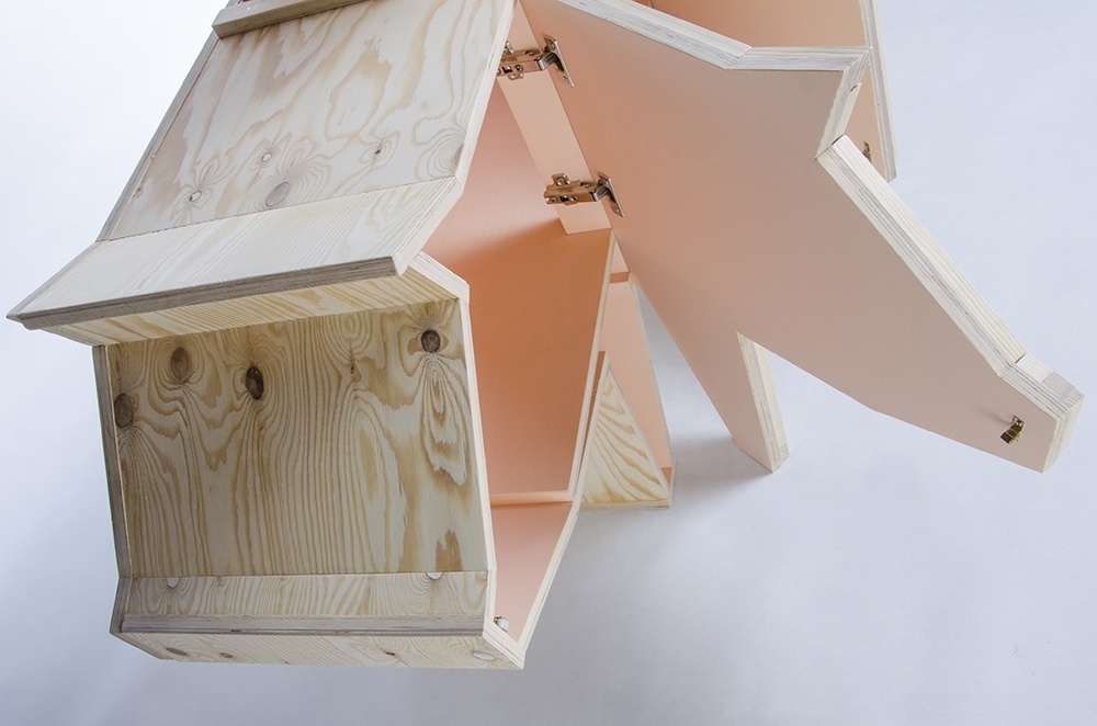 Szafka ŚWINIA - drewno sklejka - obrazek 4