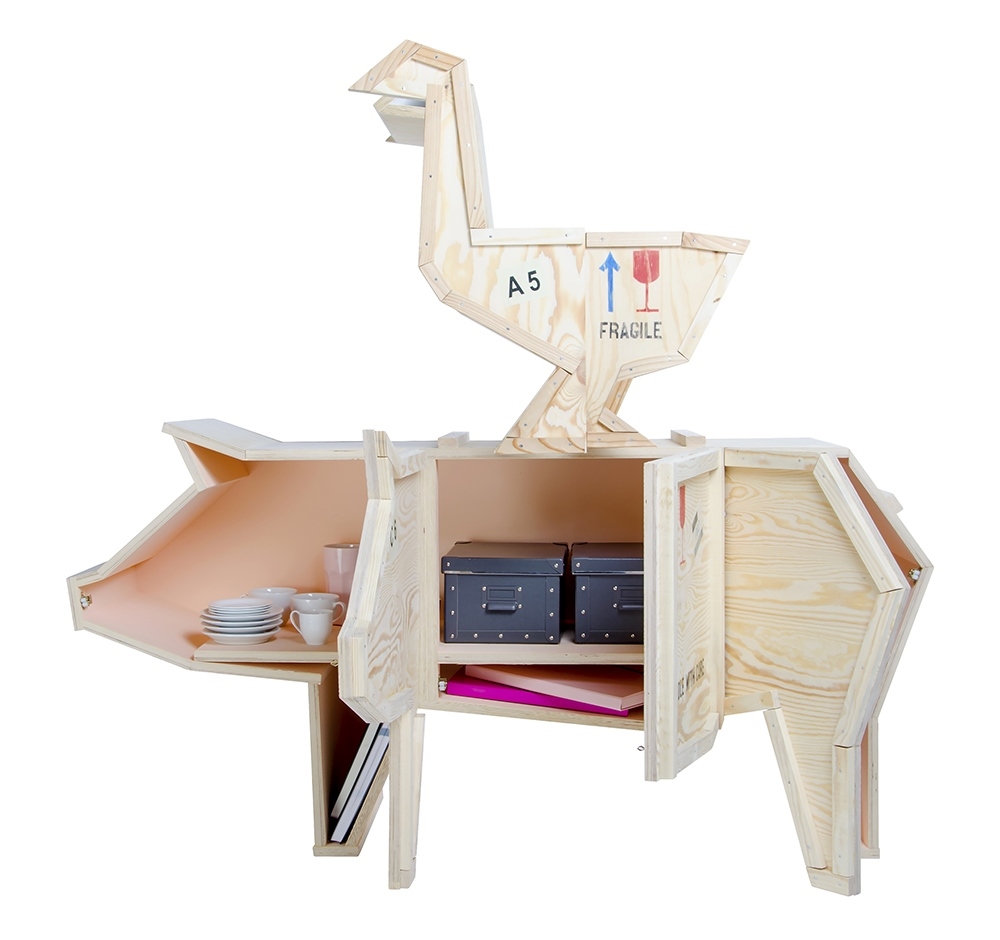 Szafka ŚWINIA - drewno sklejka - obrazek 7