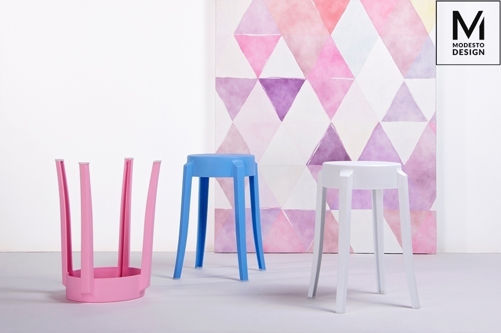 MODESTO stołek CALMAR 46 biały - polipropylen - obrazek 5