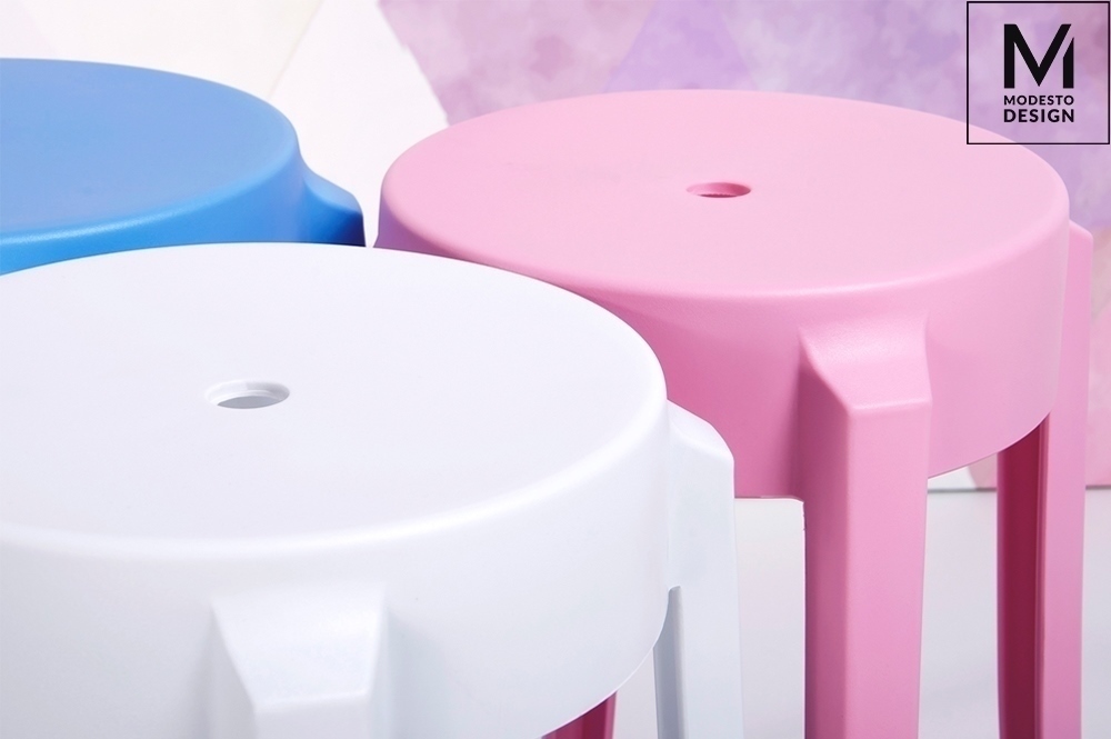 MODESTO stołek CALMAR 46 biały - polipropylen - obrazek 6