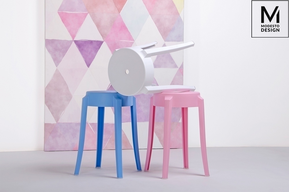 MODESTO stołek CALMAR 46 biały - polipropylen - obrazek 7