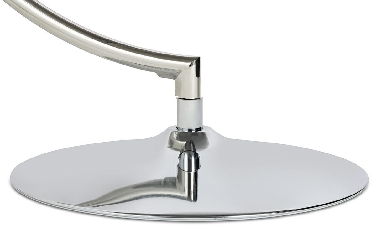 Fotel BUBBLE STAND poduszka szara - podstawa chrom, korpus akryl, poduszka wełna - obrazek 5