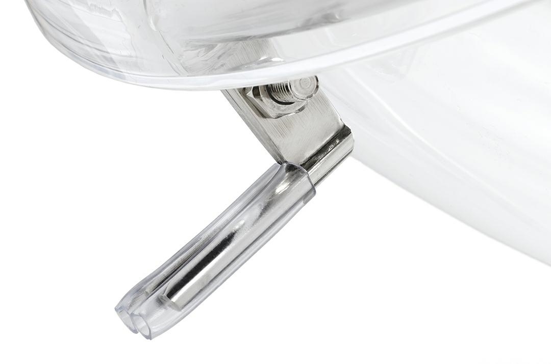 Fotel BUBBLE STAND 2 poduszka srebrna - akryl, chrom, ekoskóra - obrazek 6