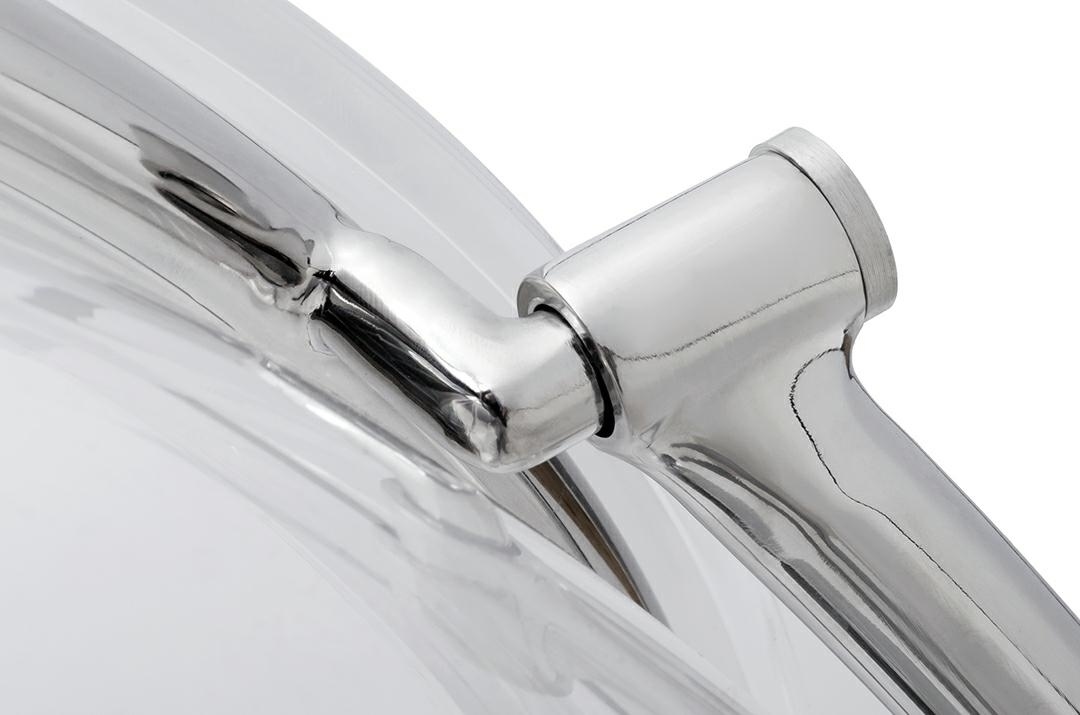 Fotel BUBBLE STAND 2 poduszka srebrna - akryl, chrom, ekoskóra - obrazek 10