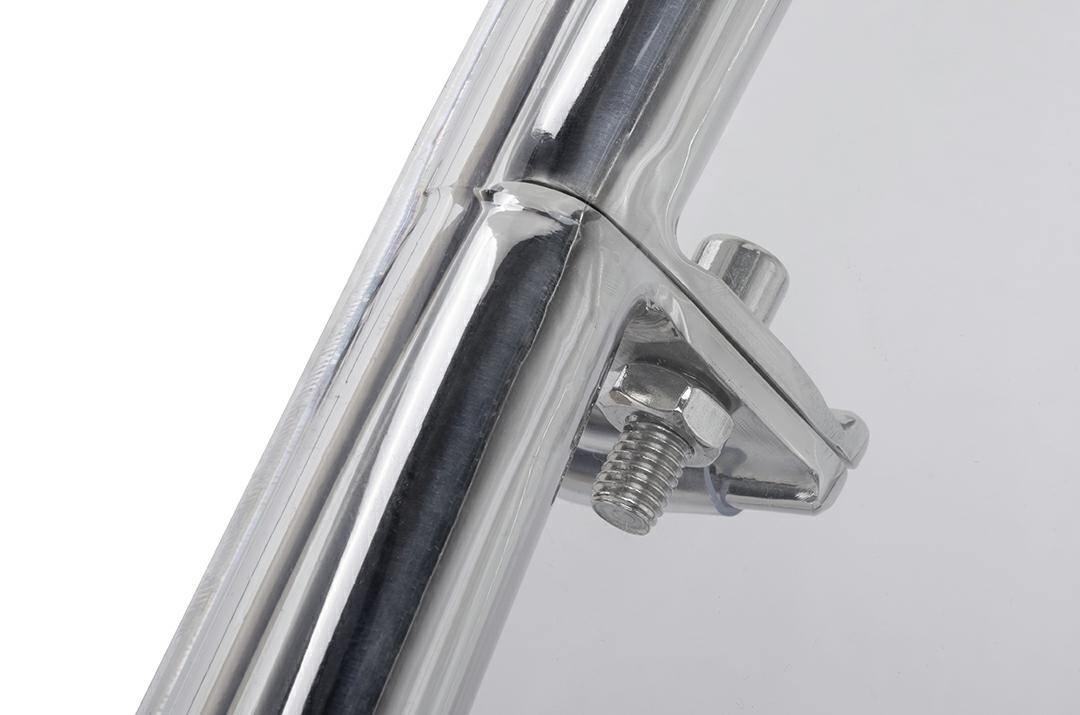 Fotel BUBBLE STAND 2 poduszka srebrna - akryl, chrom, ekoskóra - obrazek 11