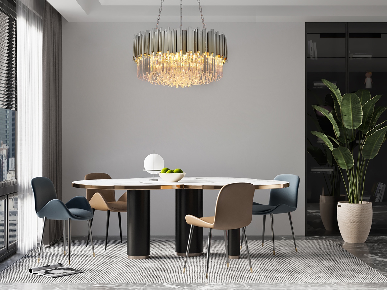 Lampa wisząca IMPERIAL SILVER 80 - stal, kryształ - obrazek 7