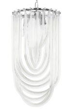 Lampa wisząca MURANO L chrom - szkło, metal