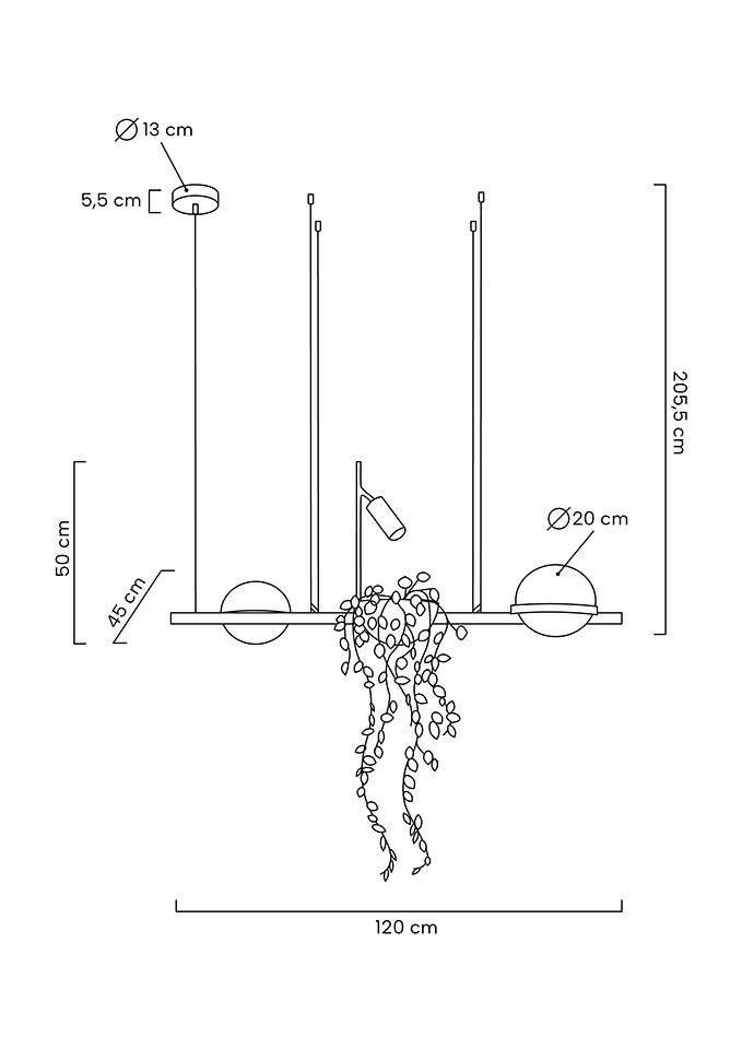 MOOSEE lampa wisząca PLANT czarna - obrazek 18