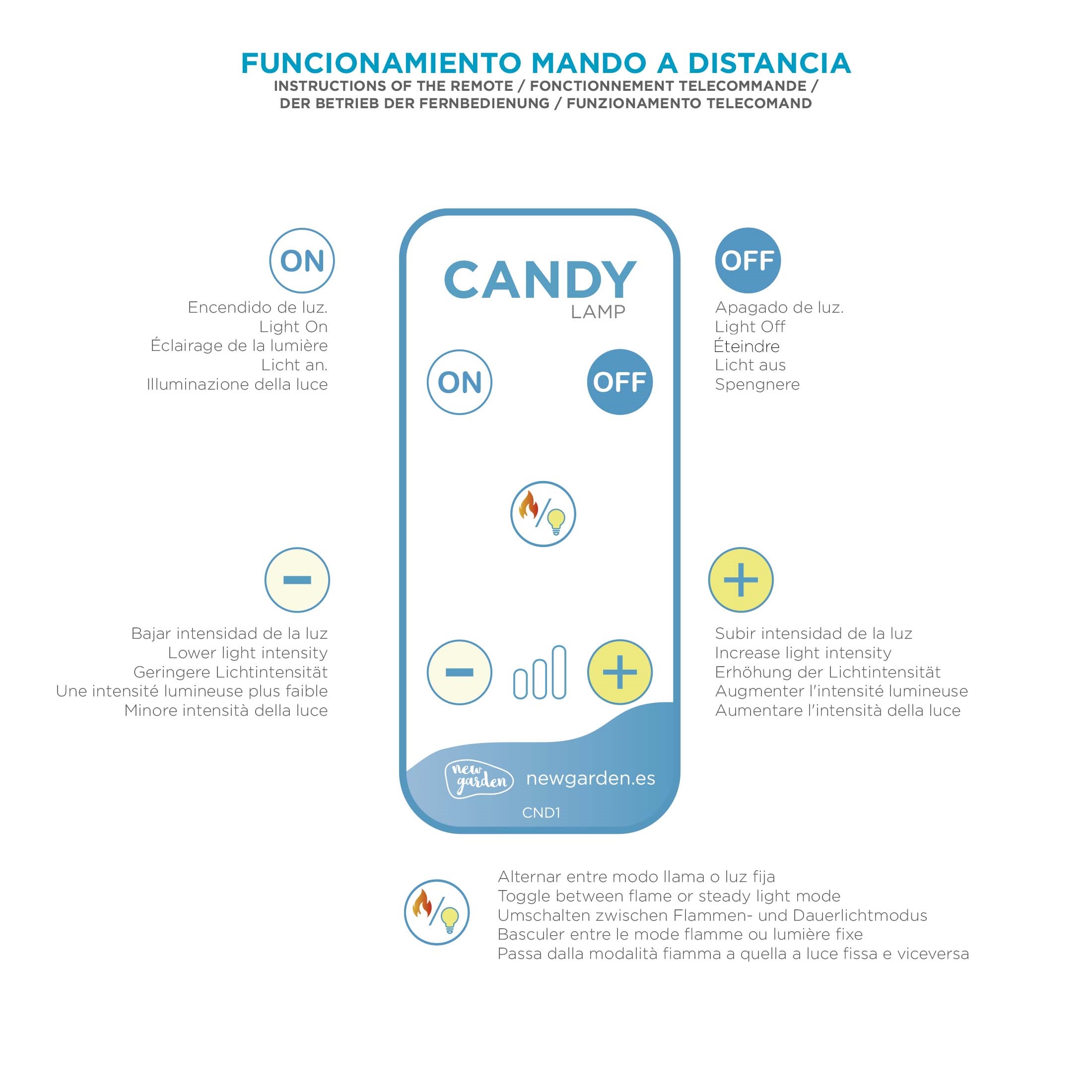 NEW GARDEN lampa stołowa CANDY z efektem płomienia IN&OUT BATTERY - obrazek 7
