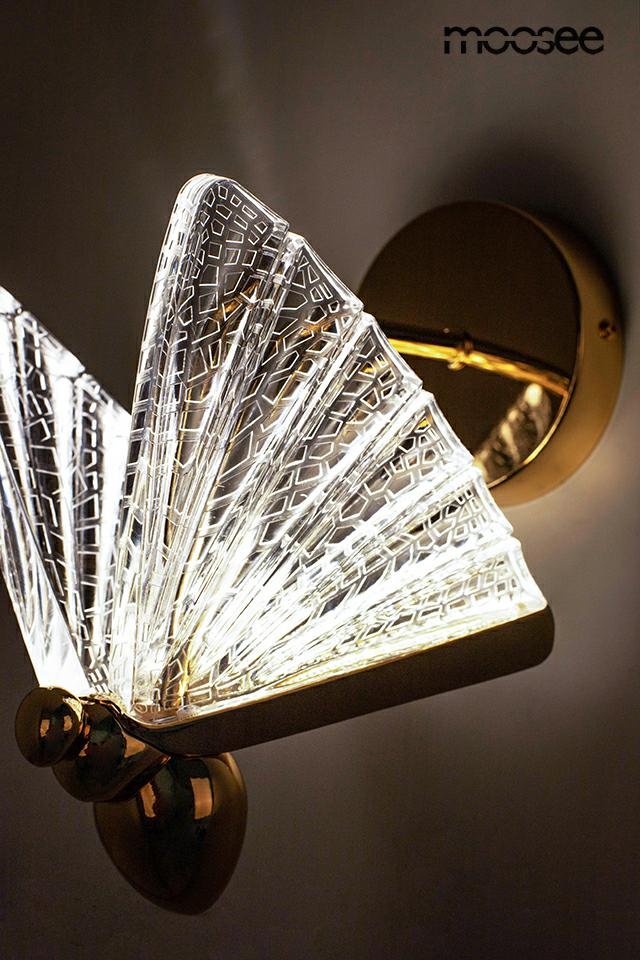 MOOSEE lampa ścienna BUTTERFLY S złota - obrazek 7