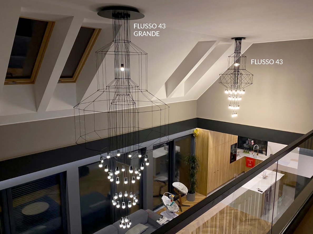 Lampa wisząca FLUSSO 43 GRANDE czarne - obrazek 4