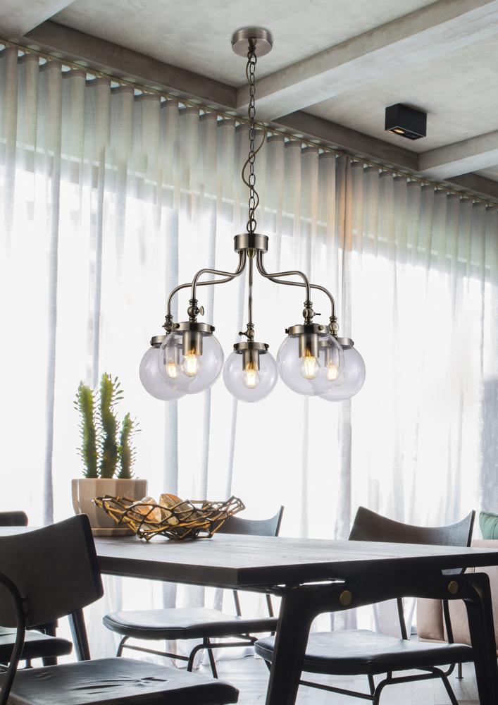 BALLET LAMPA WISZĄCA 5X40W E27 PATYNOWY - obrazek 5