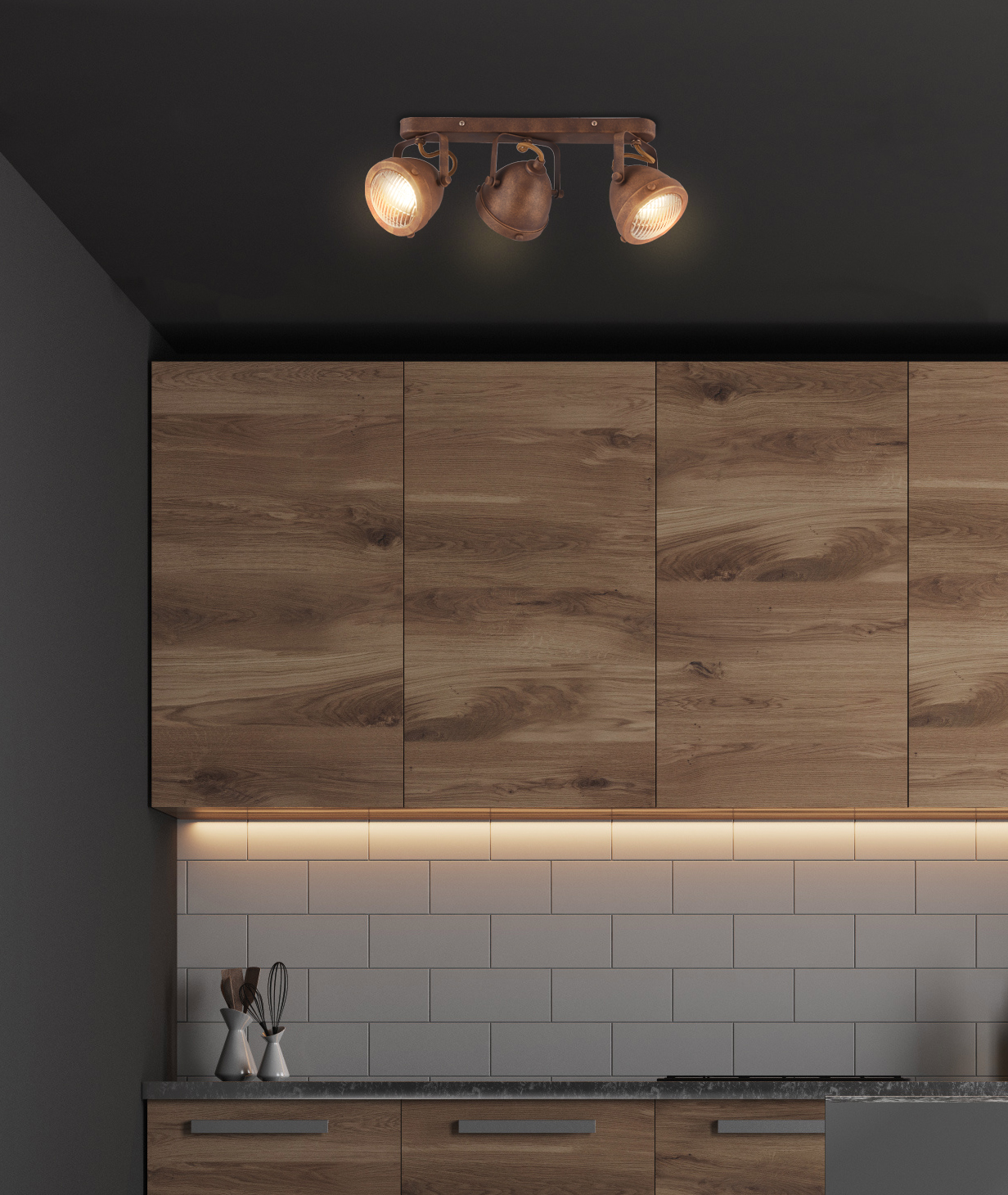 FRODO LAMPA SUFITOWA LISTWA 3X40W GU10 RDZAWY - obrazek 15