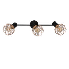 ACROBAT LAMPA SUFITOWA LISTWA 3X40W E14 CZARNY KLOSZ ZŁOTY