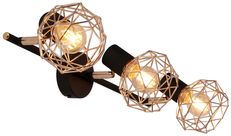 ACROBAT LAMPA SUFITOWA LISTWA 3X40W E14 CZARNY KLOSZ ZŁOTY - obrazek 3