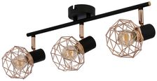 ACROBAT LAMPA SUFITOWA LISTWA 3X40W E14 CZARNY KLOSZ ZŁOTY - obrazek 4