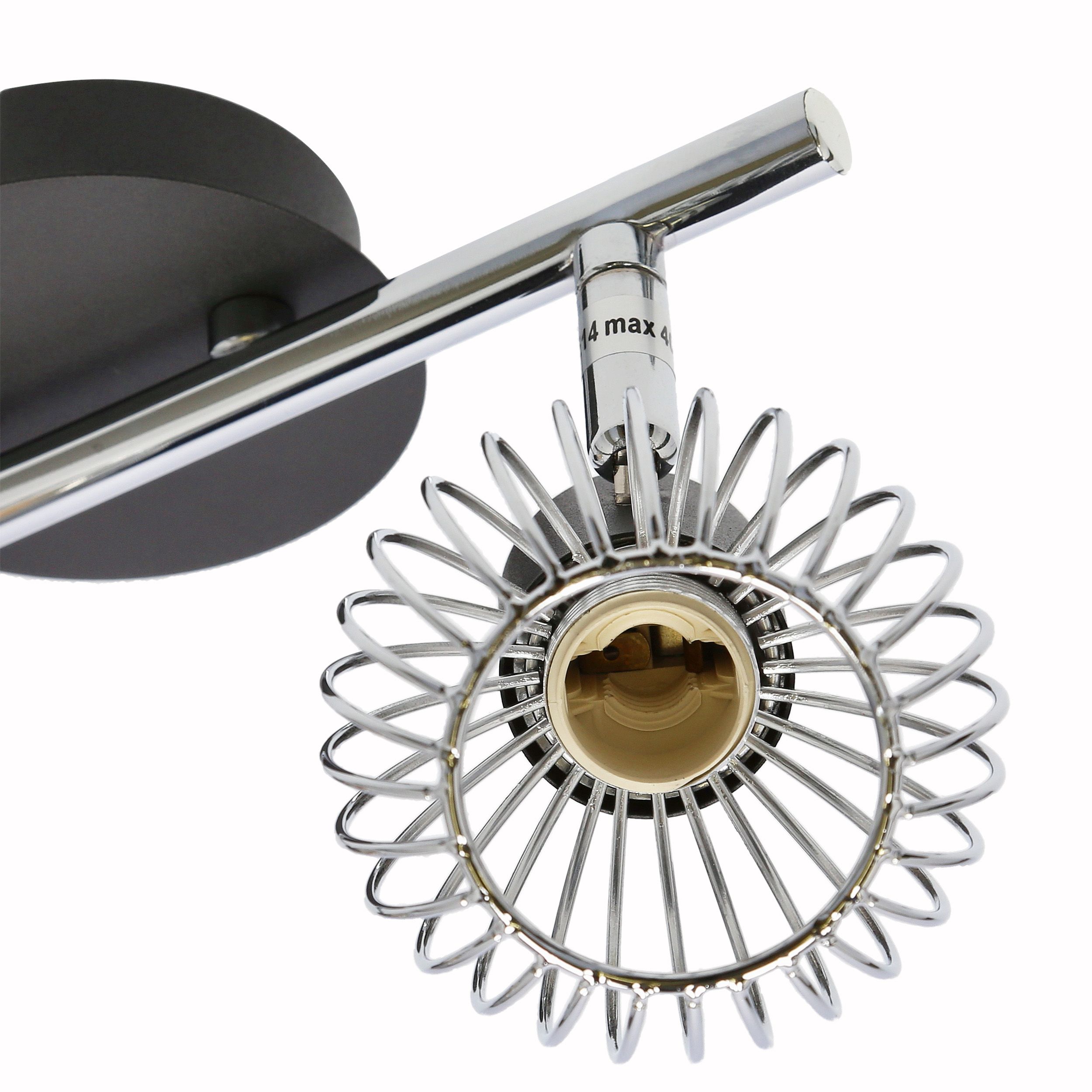 OSLO LAMPA SUFITOWA LISTWA 2X40W E14 CZARNY/CHROM - obrazek 5