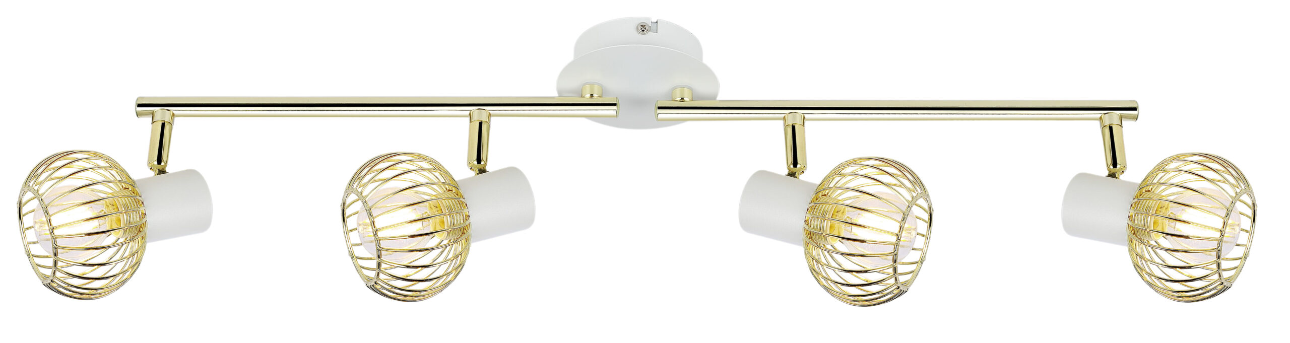 OSLO LAMPA SUFITOWA LISTWA 4X40W E14 BIAŁY/ZŁOTY - obrazek 4