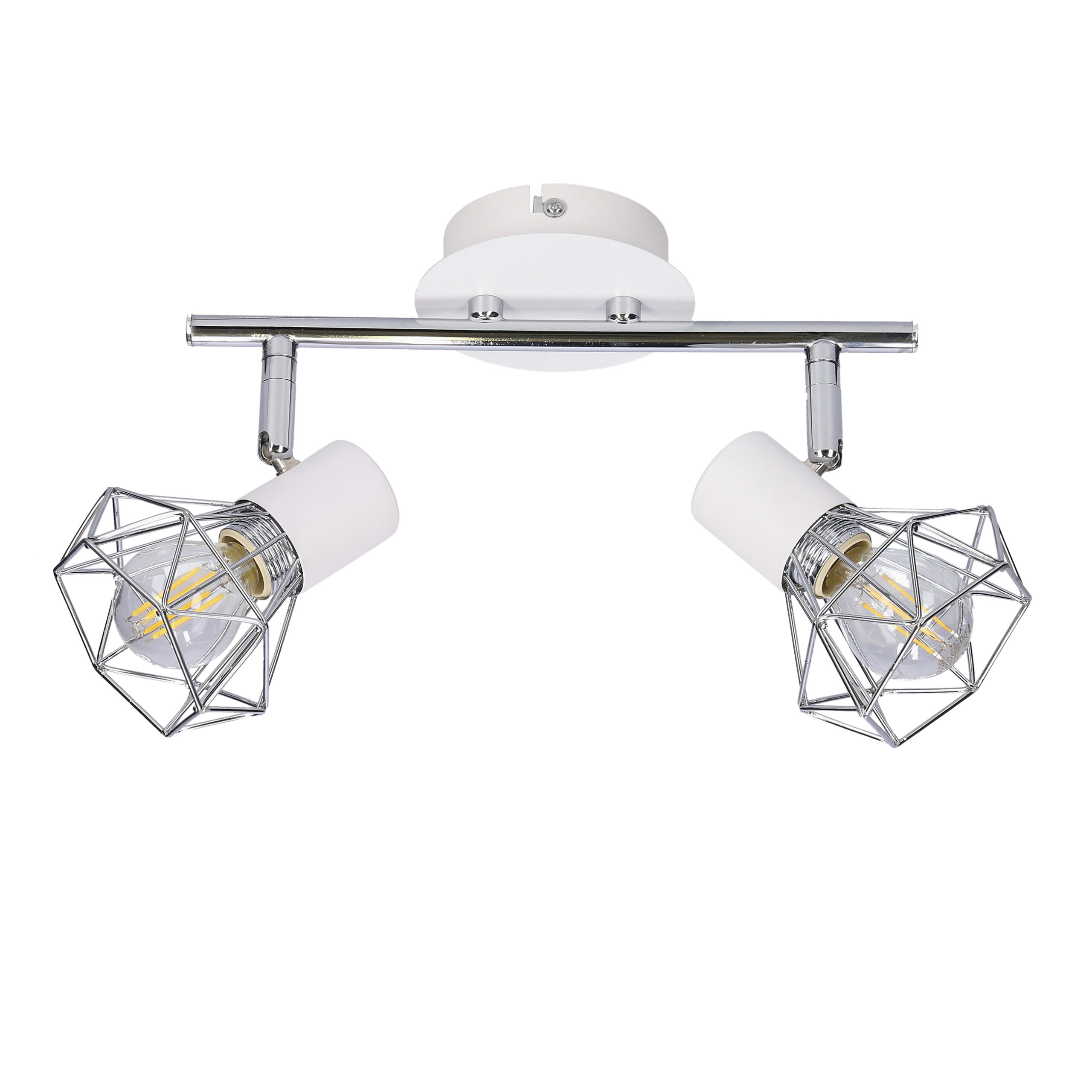 VERVE LAMPA SUFITOWA LISTWA 2X40W E14 BIAŁY ABAŻUR CHROM - obrazek 3