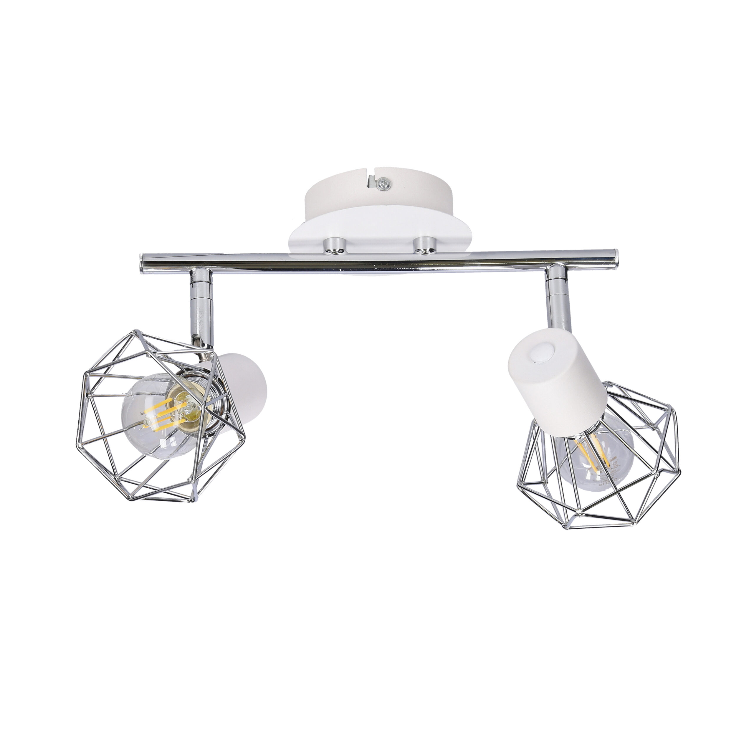 VERVE LAMPA SUFITOWA LISTWA 2X40W E14 BIAŁY ABAŻUR CHROM - obrazek 5