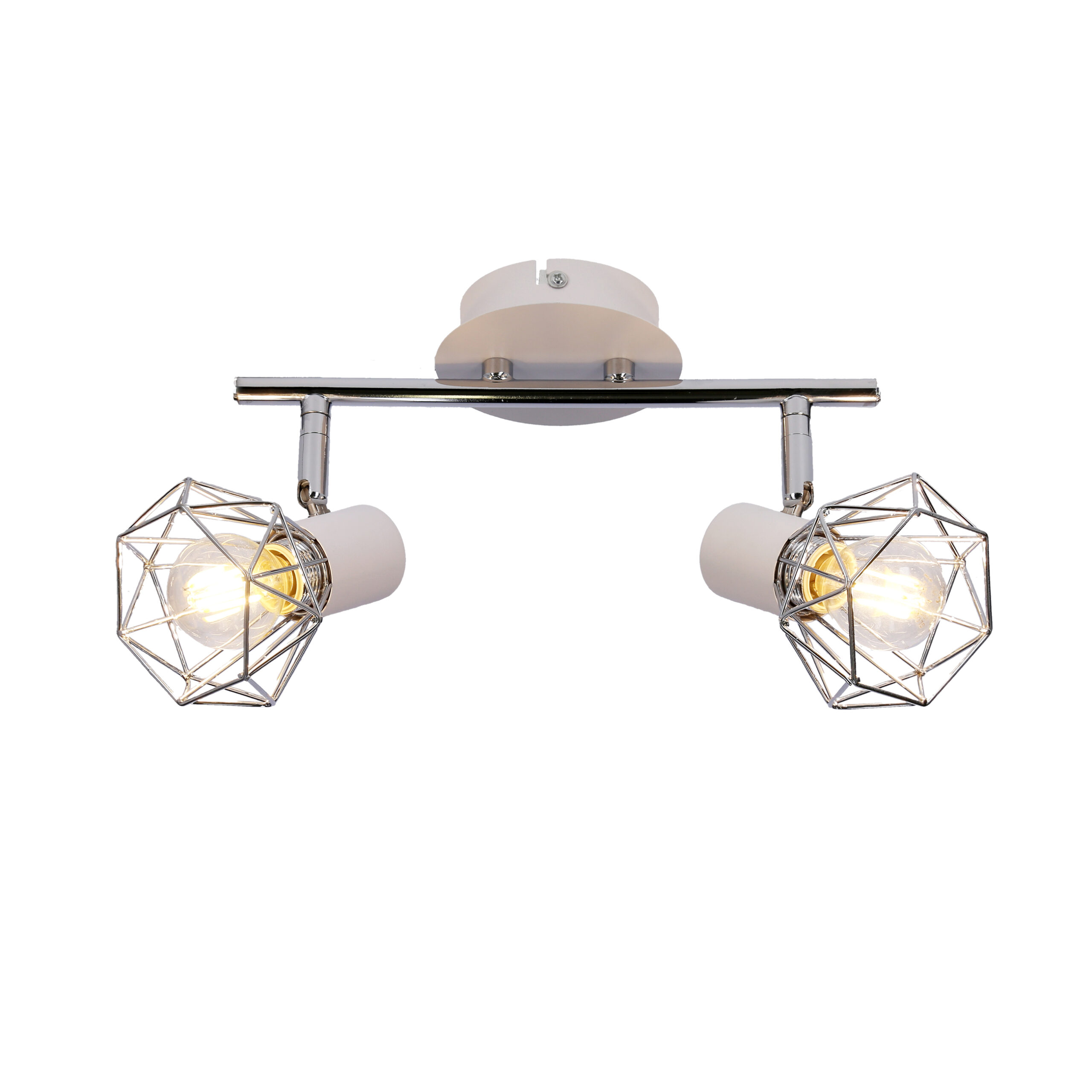 VERVE LAMPA SUFITOWA LISTWA 2X40W E14 BIAŁY ABAŻUR CHROM - obrazek 6