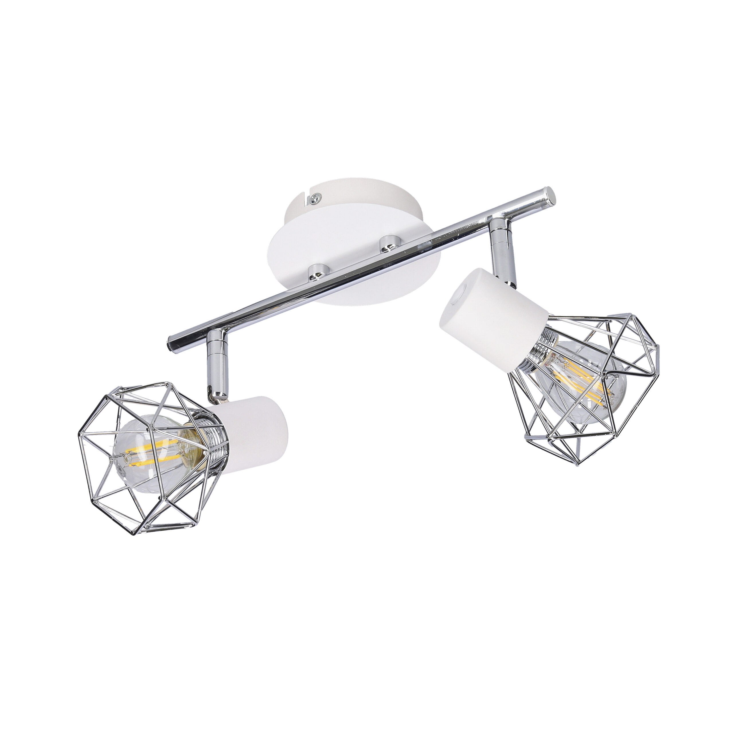 VERVE LAMPA SUFITOWA LISTWA 2X40W E14 BIAŁY ABAŻUR CHROM - obrazek 7