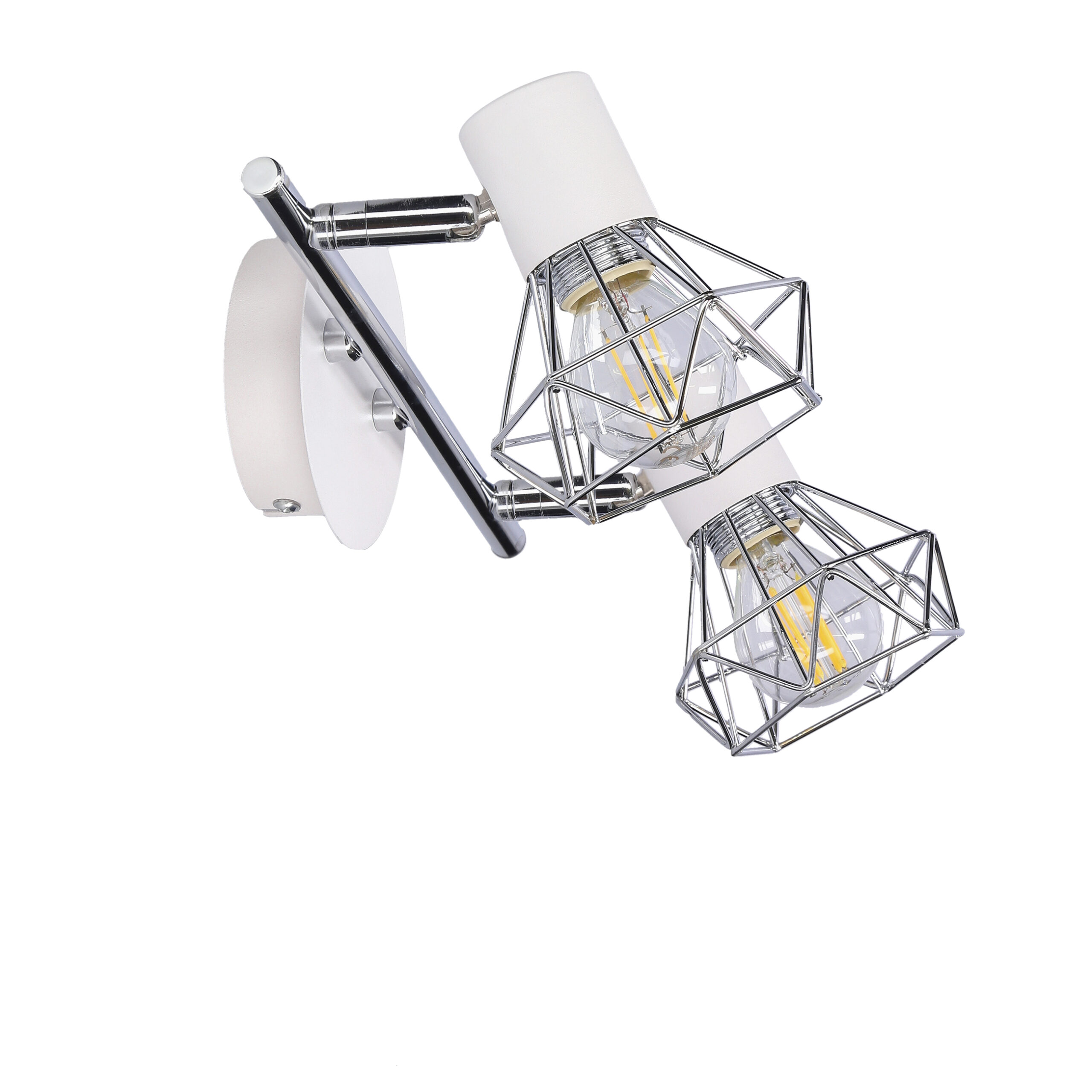 VERVE LAMPA SUFITOWA LISTWA 2X40W E14 BIAŁY ABAŻUR CHROM - obrazek 9