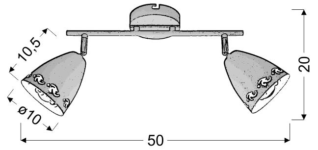 COTY LAMPA SUFITOWA LISTWA 2X40W E14 BIAŁY MAT - obrazek 3