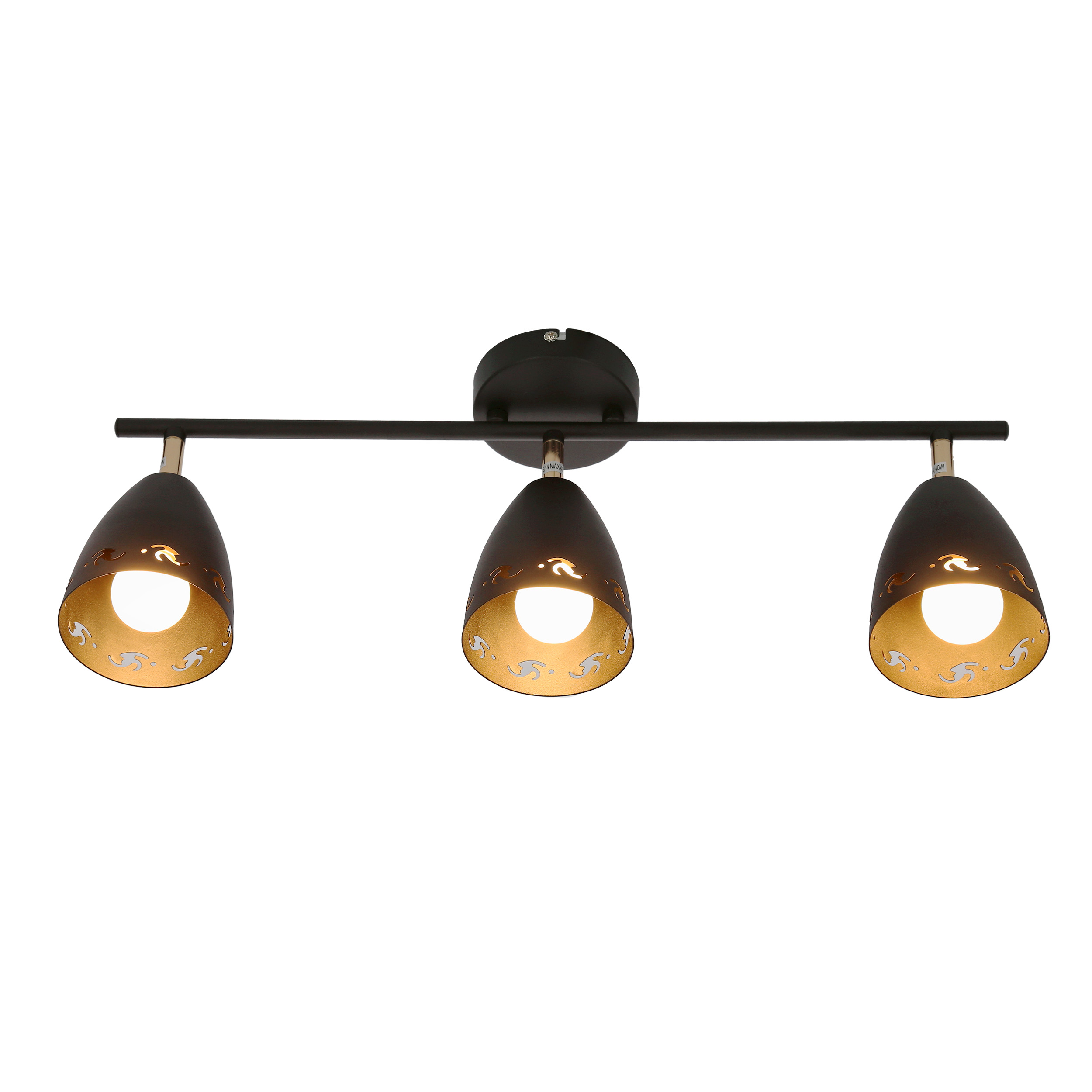 COTY LAMPA SUFITOWA LISTWA 3X40W E14 CZARNY - obrazek 4