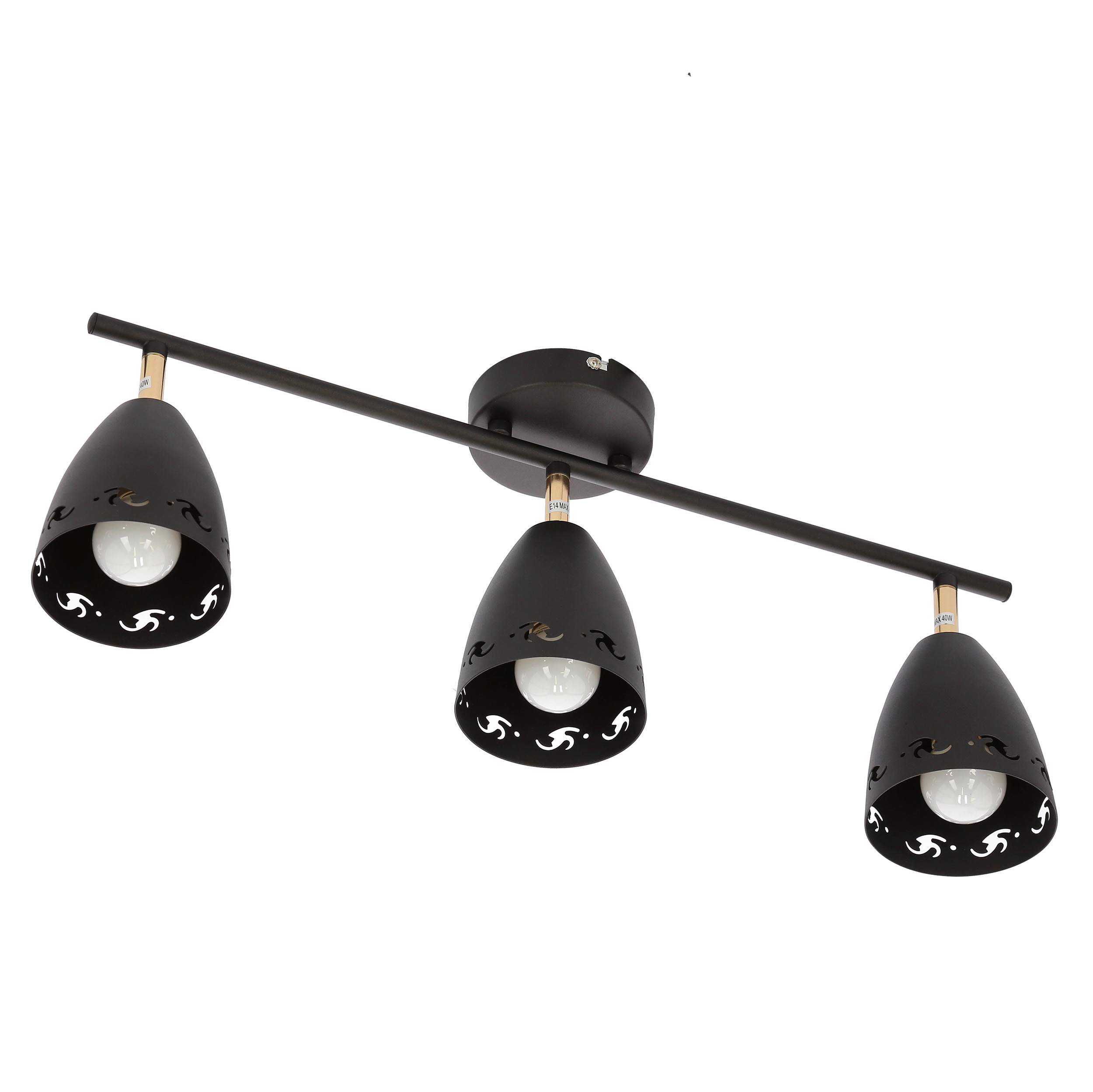 COTY LAMPA SUFITOWA LISTWA 3X40W E14 CZARNY - obrazek 6