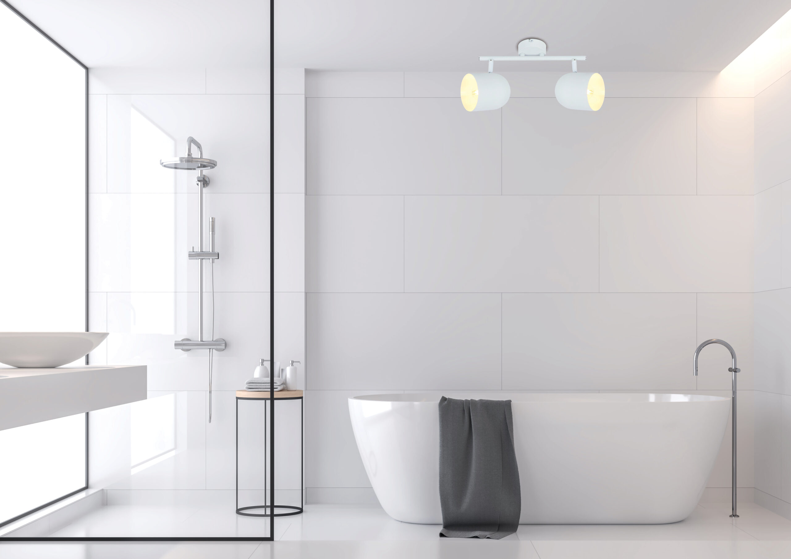 AZURO LAMPA SUFITOWA LISTWA 2X40W E27 BIAŁY - obrazek 3