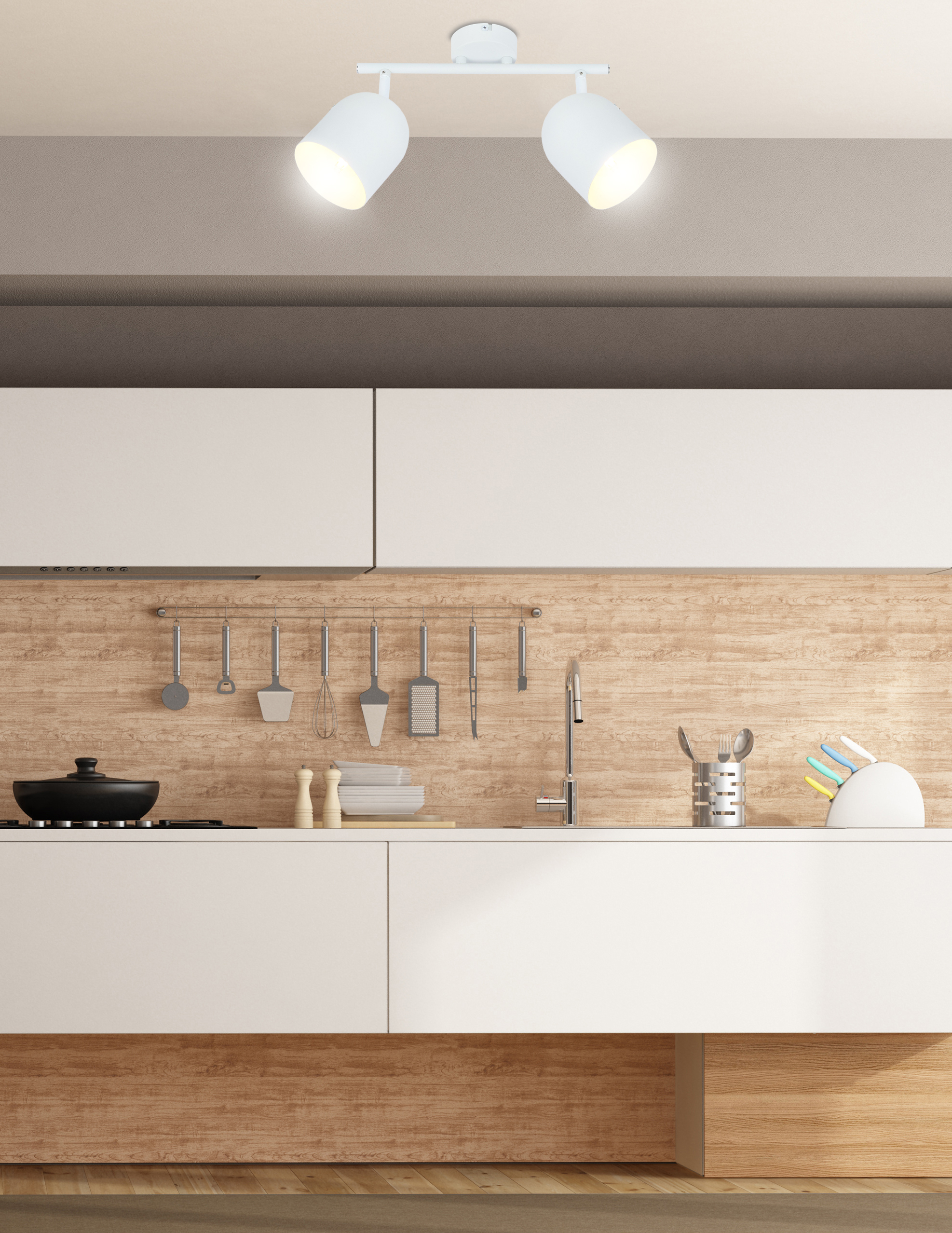 AZURO LAMPA SUFITOWA LISTWA 2X40W E27 BIAŁY - obrazek 5