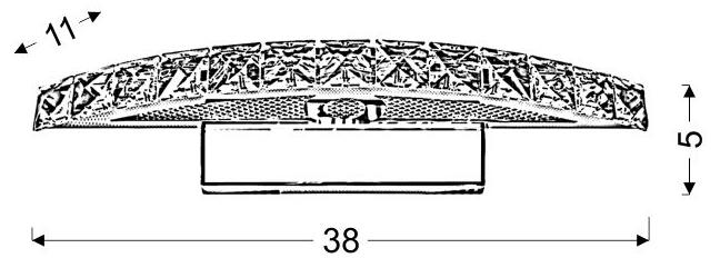 ARANDE LAMPA KINKIET 8W LED CHROM - obrazek 6