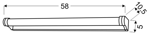 MODERNO LAMPA KINKIET 9W LED 58 CM STAL NIERDZEWNA POLEROWANA/AKRYL - obrazek 3