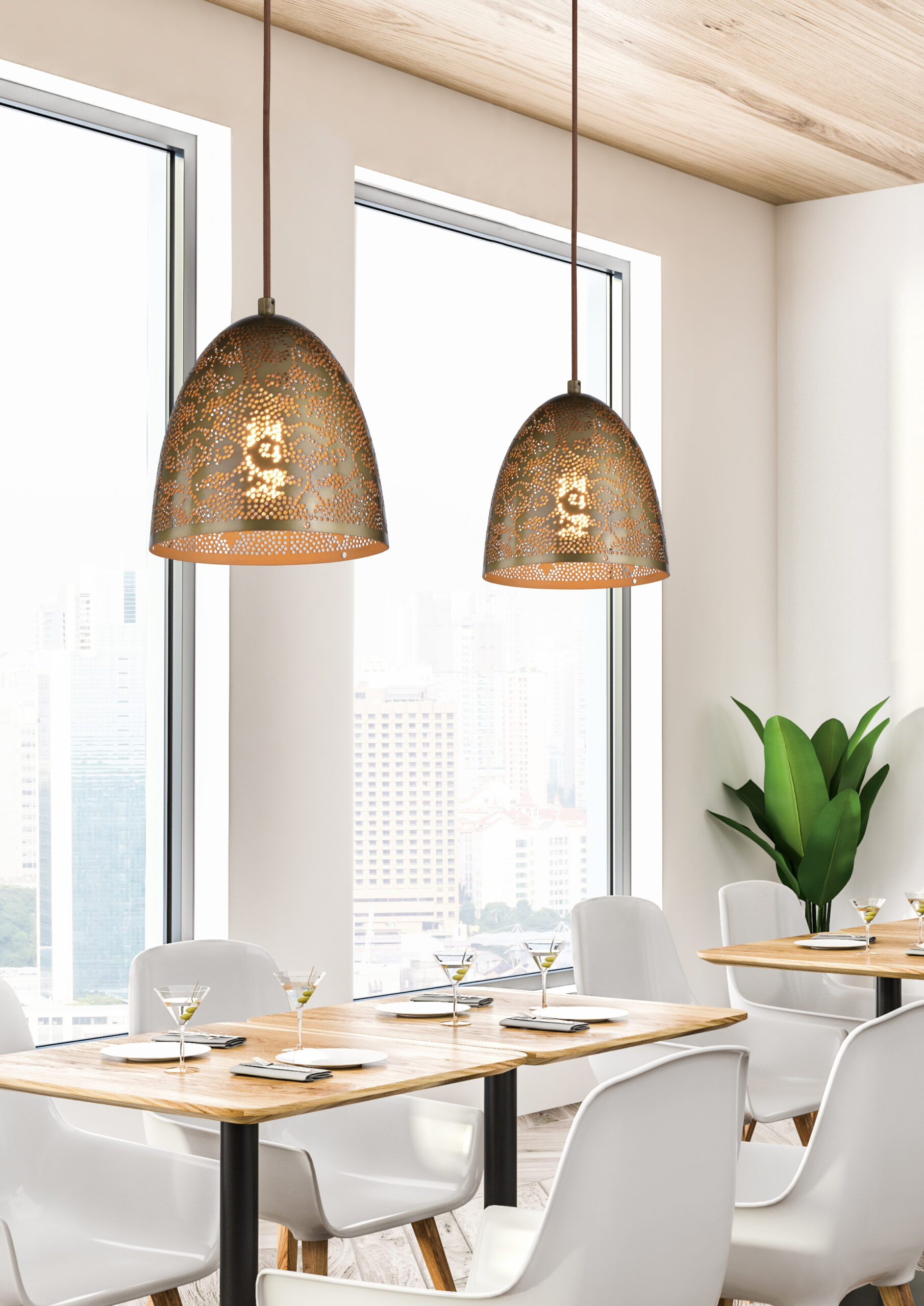 SFINKS LAMPA WISZĄCA 20/21 STOŻEK 1X60W E27 AŻUROWY PATYNA - obrazek 3