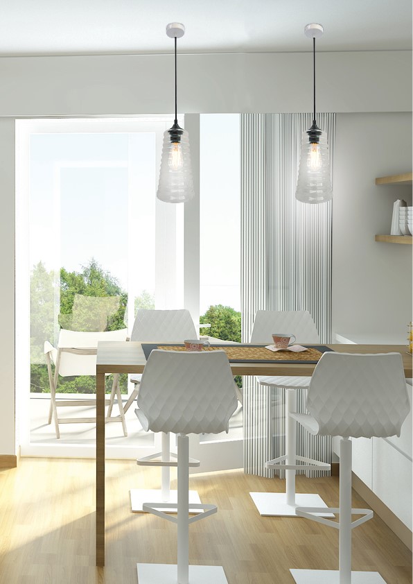 MANILA LAMPA WISZĄCA 15 1X60W E27 BEZBARWNY - obrazek 3