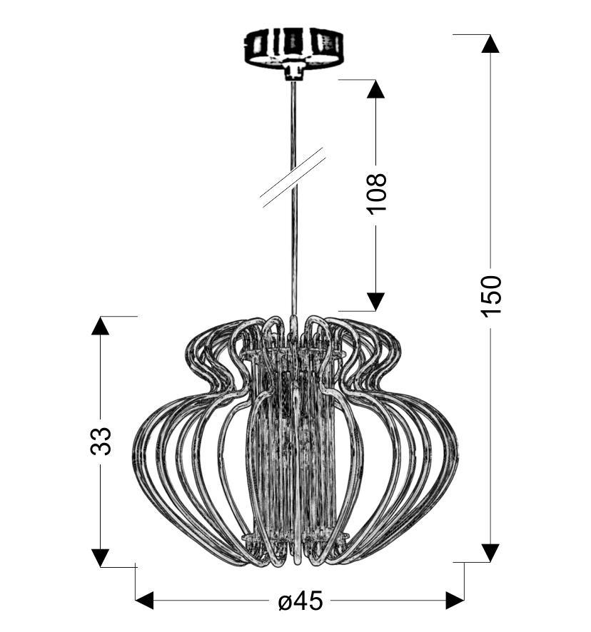 IMPERIA LAMPA WISZĄCA 1X60W E27 450X330 MAŁA CZERWONA PROMOCJA - obrazek 3