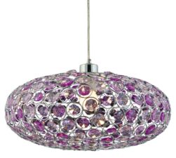 CRISTY LAMPA WISZĄCA 38 1X60W E27 FIOLET + LINKA 85-10523