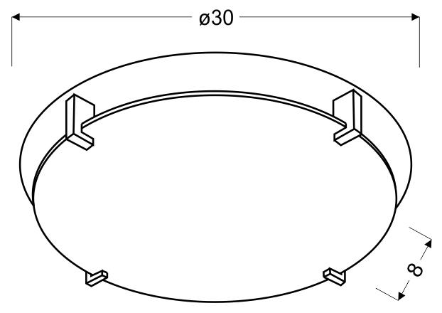 FIKUS LAMPA SUFITOWA PLAFON 30 1X60W E27 CHROM - obrazek 3