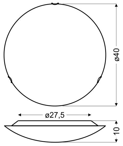 MONZA LAMPA SUFITOWA PLAFON 40 1X16W LED 6500K - obrazek 3