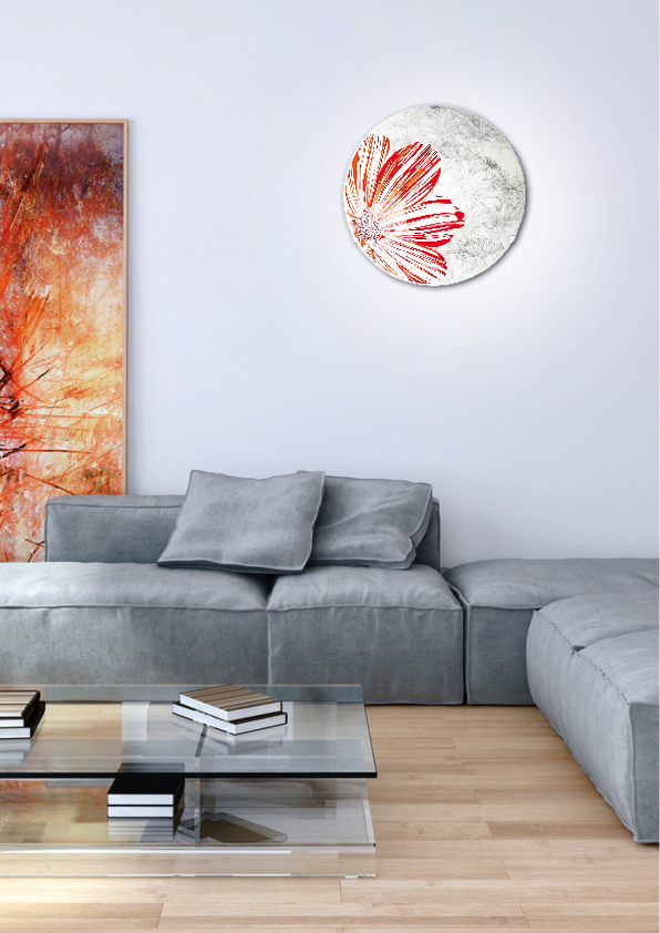 SPRING LAMPA SUFITOWA PLAFON 40 2X60W E27 CZERWONY - obrazek 3