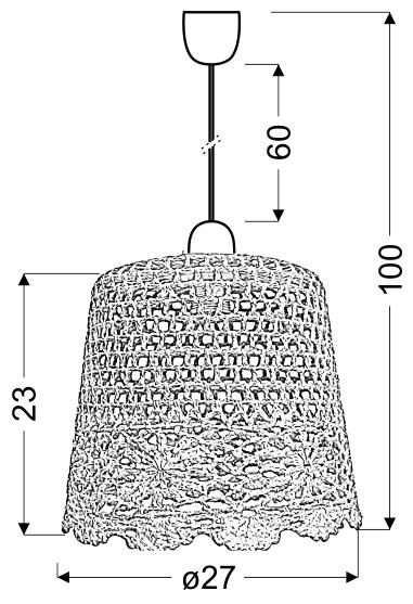 NONNA LAMPA WISZĄCA 27 1X60W E27 POMARAŃCZOWY - obrazek 3