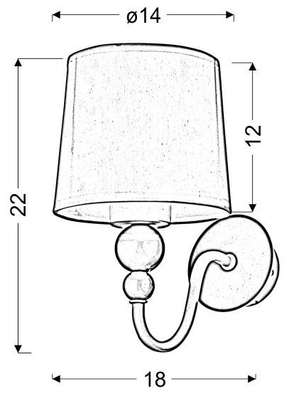 BEBE LAMPA KINKIET 1X60 E27 BIAŁY - obrazek 3