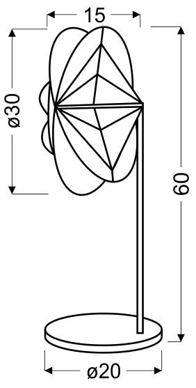 SPIDER LAMPA 1X40W E14 60 CM CZARNA - obrazek 3